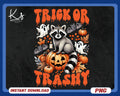 Trick Or Trash Png Feral Girl Halloween Png Raccoon Shirt Design Trash Panda Png Spooky Season Png Funny Fall Halloween Raccoon Png Graphic Tee – Everyday Comfort · Great Gift For Fans