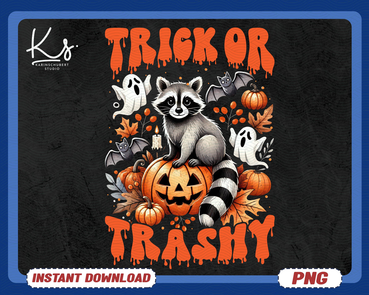 Trick Or Trash Png Feral Girl Halloween Png Raccoon Shirt Design Trash Panda Png Spooky Season Png Funny Fall Halloween Raccoon Png Graphic Tee – Everyday Comfort · Great Gift For Fans