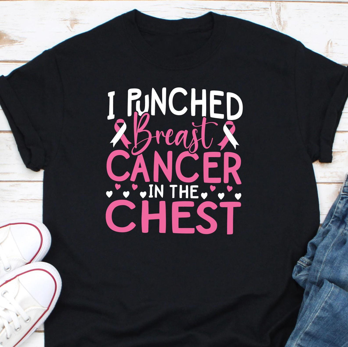 I Punched Breast Cancer In The Chest Shirt Breast Cancer Shirt Pink Ribbon Shirt Chemotherapy Shirt Breast Cancer Awareness Shirt Graphic Tee – Aesthetic Look · Trending Graphic Apparel