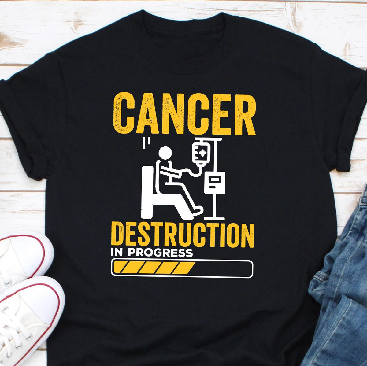 Chemotherapy Shirt Cancer Destruction Funny Chemotherapy T shirt Chemo Shirt Cancer Survivor Cancer Support Tshirt Cancer Patient Gift Graphic Tee – Everyday Comfort · Great Gift For Fans