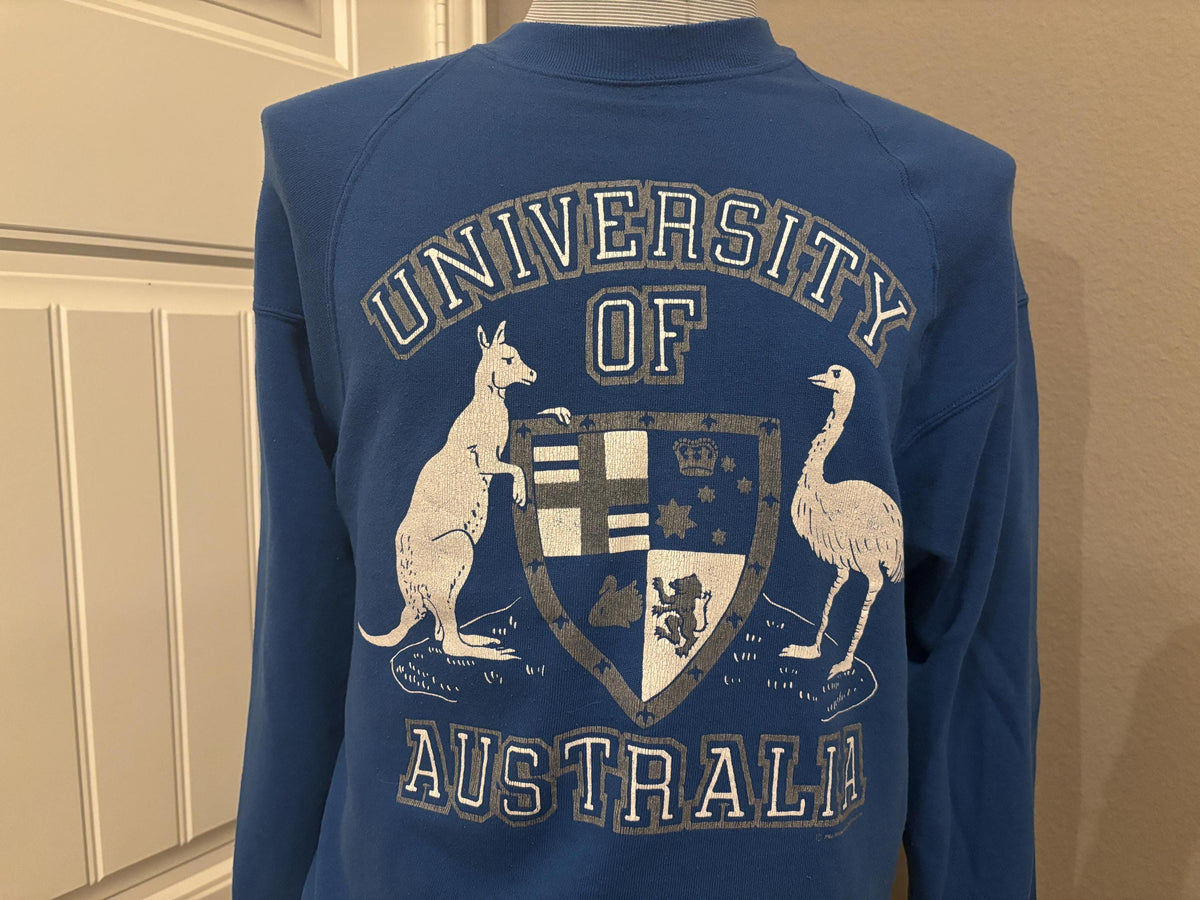 Vintage 8039s University Of Australia Kangaroo and Emu Crewneck Sweatshirt L Sweatshirt – Fan Favorite · Perfect For Daily Wear