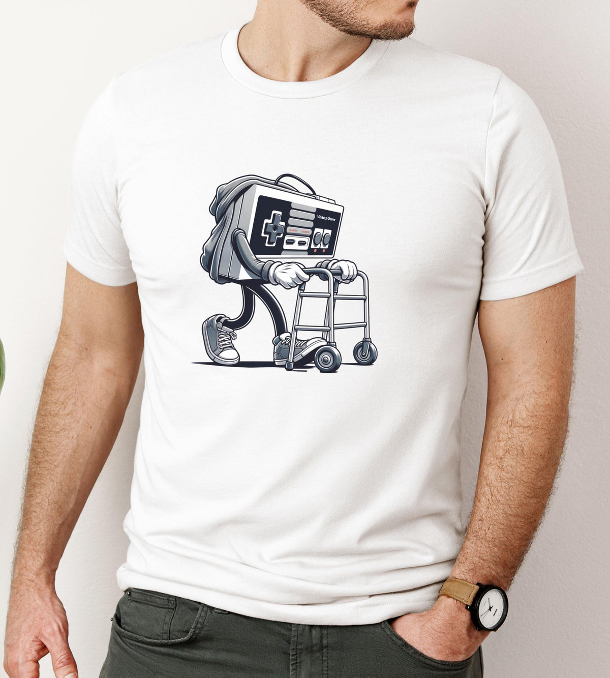 Old Gamer shirt retro video game tee old game controller shirt gift for gamer gamer girl Graphic Tee – Soft Feel · High-Quality Print