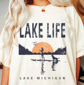 Lake Michigan Tshirt Lake Life Gift Tee Girl Dog Paddleboard Graphic Tee – Everyday Comfort · Must-Have Style