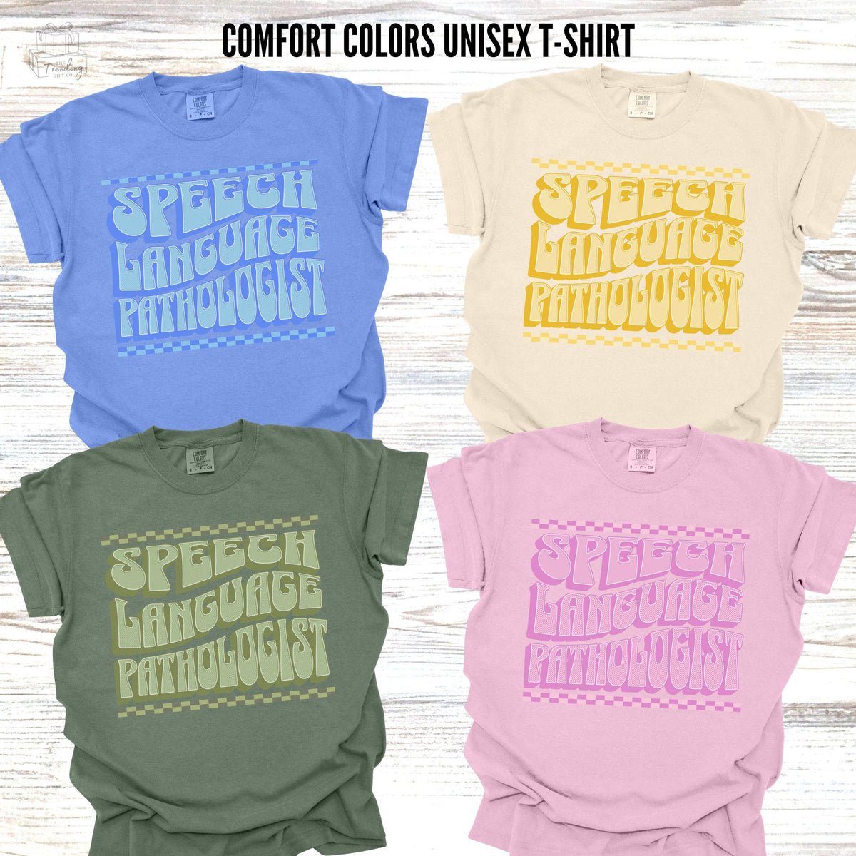 Speech Therapy Shirt Comfort Colors SLP Shirt Retro Speech Pathology Gift for Speech Therapist Language Pathologist TShirt SLPA Tee Graphic Tee – Soft Feel · Great Gift For Fans
