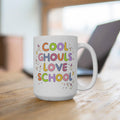 Cute Halloween Teacher Coffee Mug with Ghosts Cool Ghouls Love School Silly Kindergarten Teacher 15 Oz Mug with Stars Floral Halloween Graphic Tee – Feel-Good Design · High-Quality Print