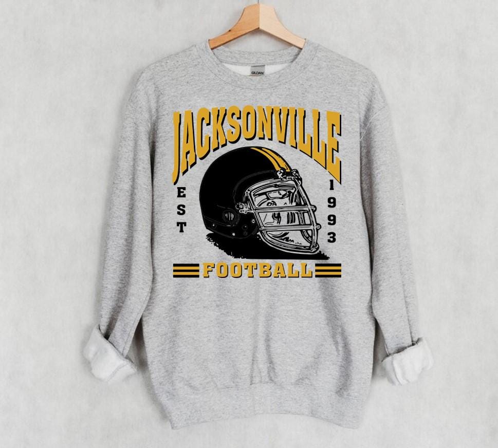 Retro Jacksonville Football Est 1993 Unisex Sweatshirt Jacksonville Football Team Helmet 90s Vintage Hoodie Football Retro Sweatshirt Hoodie – Premium Graphic · Perfect For Daily Wear
