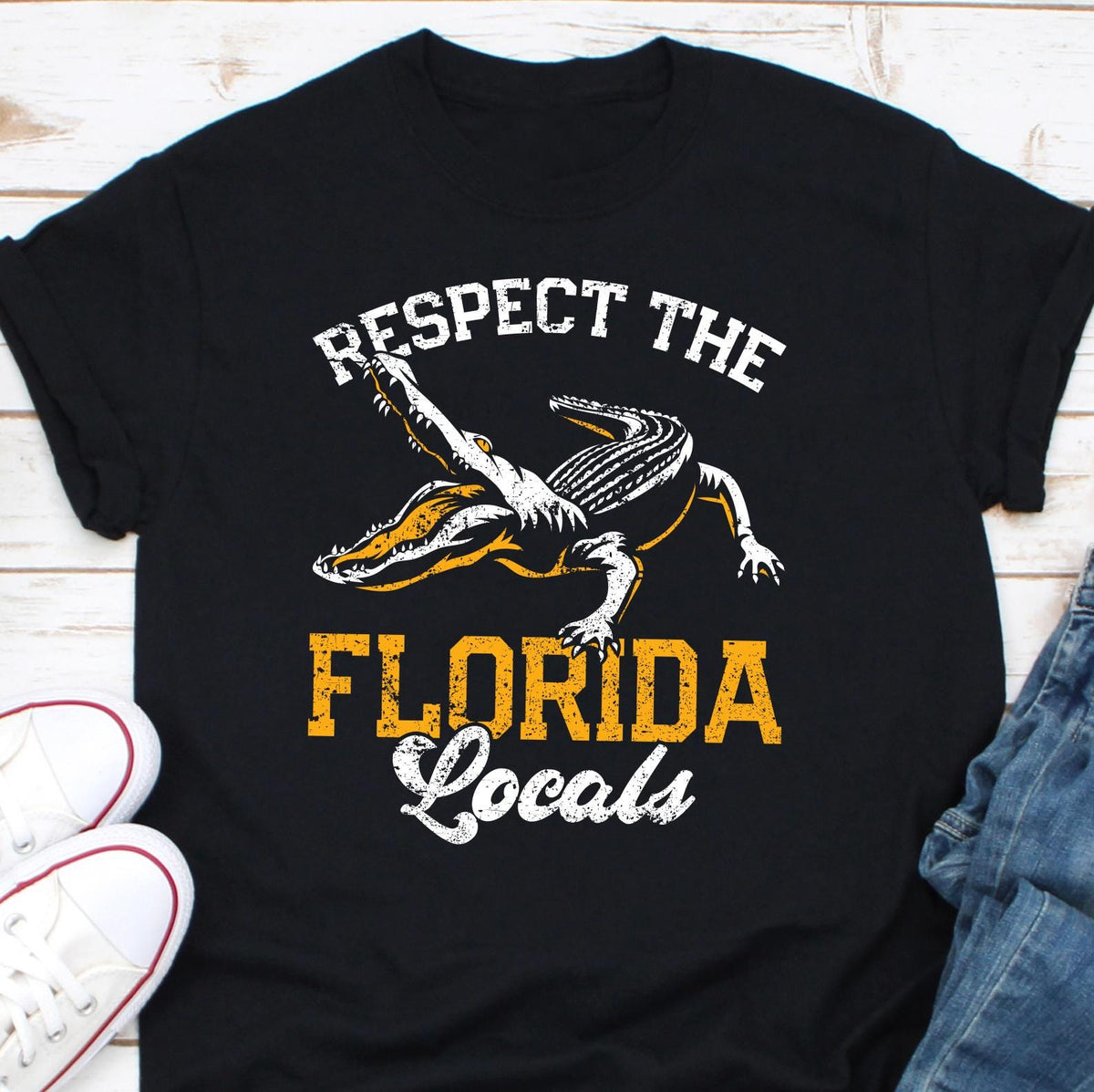 Respect the Florida Local Shirt Respect The Locals Reptile Shirt Funny Retro Lizard T shirt Vintage Lizard Tee Reptile Lover Gifts Graphic Tee – Premium Graphic · Must-Have Style