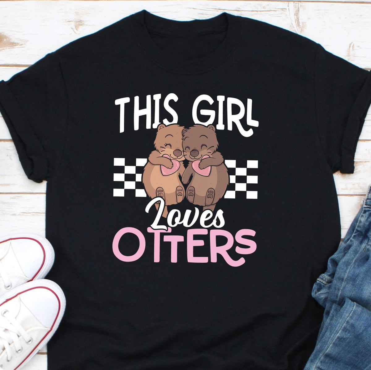 This Girl Who Loves Otters Cute T Shirt Otter Lover Gift Animal Sea River Present Costume Significant T Shirts Otter Sweatshirt Hoodie Hoodie – Everyday Comfort · High-Quality Print