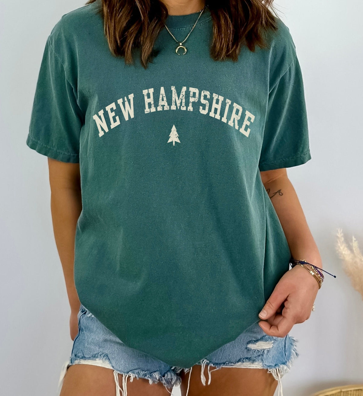 New Hampshire Tshirt Gift State Pride Tee Pine Tree Hiking Camping Graphic Tee – Cozy Vibes · Perfect For Daily Wear
