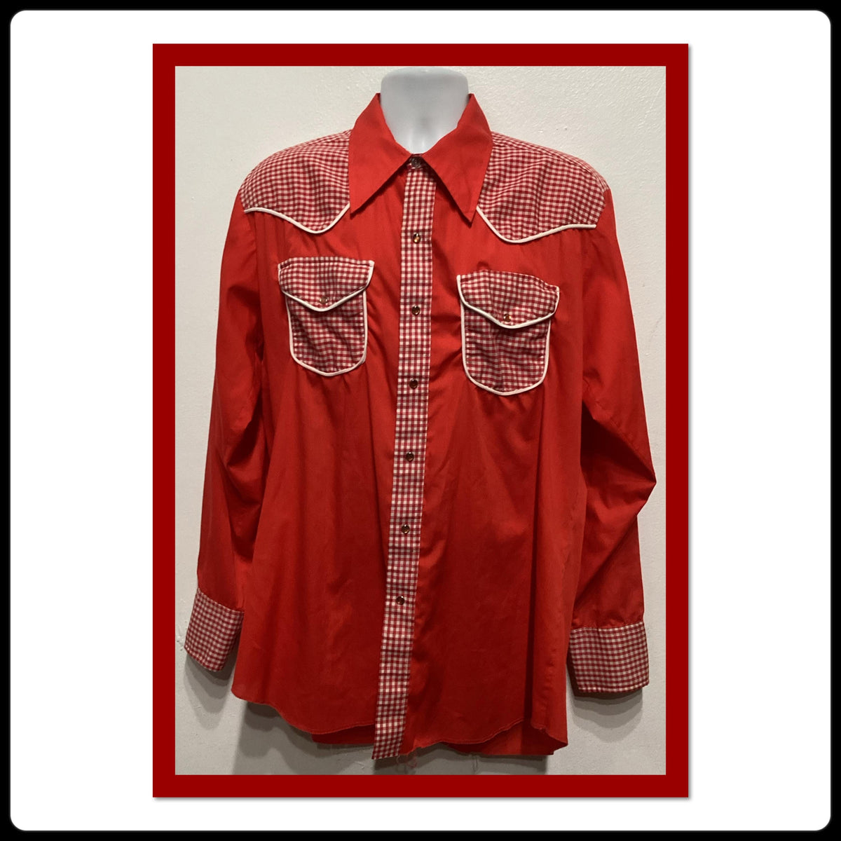 WS021 1970s vintage cotton western shirt Size large Graphic Tee – Cozy Vibes · Must-Have Style