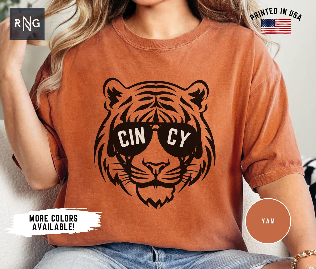 Cincinnati Football Shirt Bengal Football Gameday Shirt Cincinnati Football Apparel Cincy Sports Fan Retro Bengal Football Fan Gift Idea Graphic Tee – Warm & Stylish · Great Gift For Fans