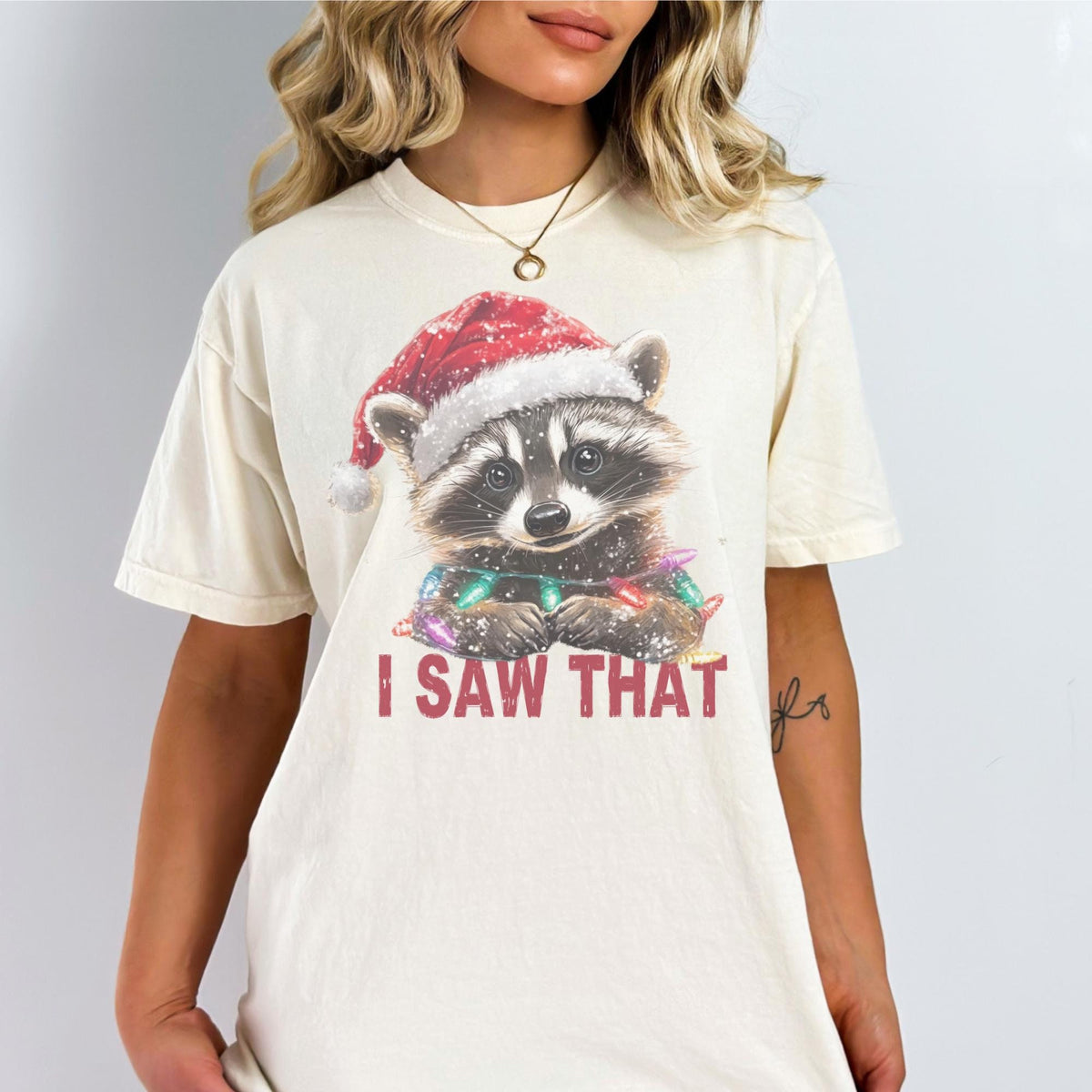 Christmas Tshirt Christmas Raccoon Tee Funny Animal Shirt Merry Christmas Shirt Happy Holidays Gift Animal Xmas Graphic Tee – Feel-Good Design · Perfect For Daily Wear
