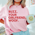 Buzz Your Girlfriend Woof Tshirt Funny Christmas Tshirt Holiday Tshirt Cute Womens Christmas Tshirt Merry Christmas Tshirt Graphic Tee – Premium Graphic · Trending Graphic Apparel