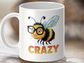 Coffee Mug with Funny Bee Design Bee Tea Mug Bee Gift Idea Crazy Bee Coffee Mug Cute Bee Mug Meme Mug Quirky Bee Mug Graphic Tee – Everyday Comfort · Must-Have Style