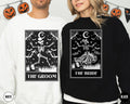 Couple Halloween Sweatshirts Bride Groom Tarot Card Shirt Mr and Mrs Goth Wedding Gift Spooky Couple Halloween Costume Matching Crewneck Sweatshirt – Premium Graphic · Great Gift For Fans