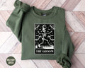 Halloween Groom Sweatshirts Bride Groom Tarot Card Shirt Mr and Mrs Goth Wedding Gift Spooky Couple Halloween Costume Matching Crewneck Sweatshirt – Soft Feel · Great Gift For Fans
