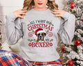 Xmas Sweater Christmas Sweatshirt Festive Sweater For Dog Lover All I Want For Christmas Is My Boxer Cute Dog Sweater Holiday Clothing Sweatshirt – Feel-Good Design · Perfect For Daily Wear