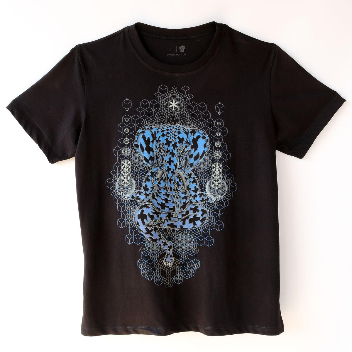 UV Reactive Ganesh hindu god Psy T Shirt Glow In The Dark Blacklight Burning Man Clothes Psy Clothing Psychedelic Trippy T Shirt Ganesha Graphic Tee – Warm & Stylish · Perfect For Daily Wear