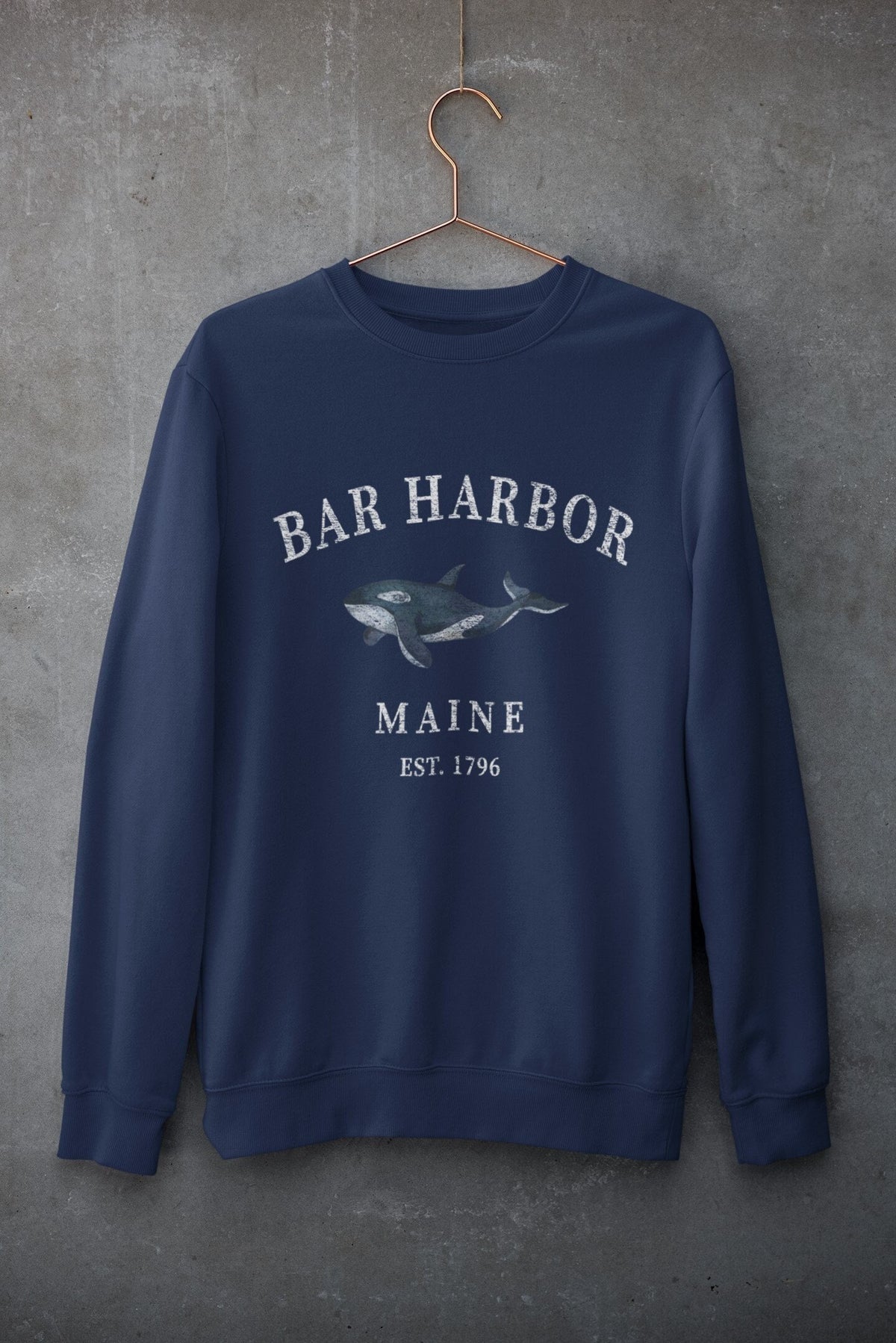 Bar Harbor Maine Sweatshirt Maine Beach Whale Lover Gift Maine Souvenir East Coast Shirt Ocean Sweatshirt Maine Gifts Orca Sweatshirt Sweatshirt – Easygoing Wear · Trending Graphic Apparel