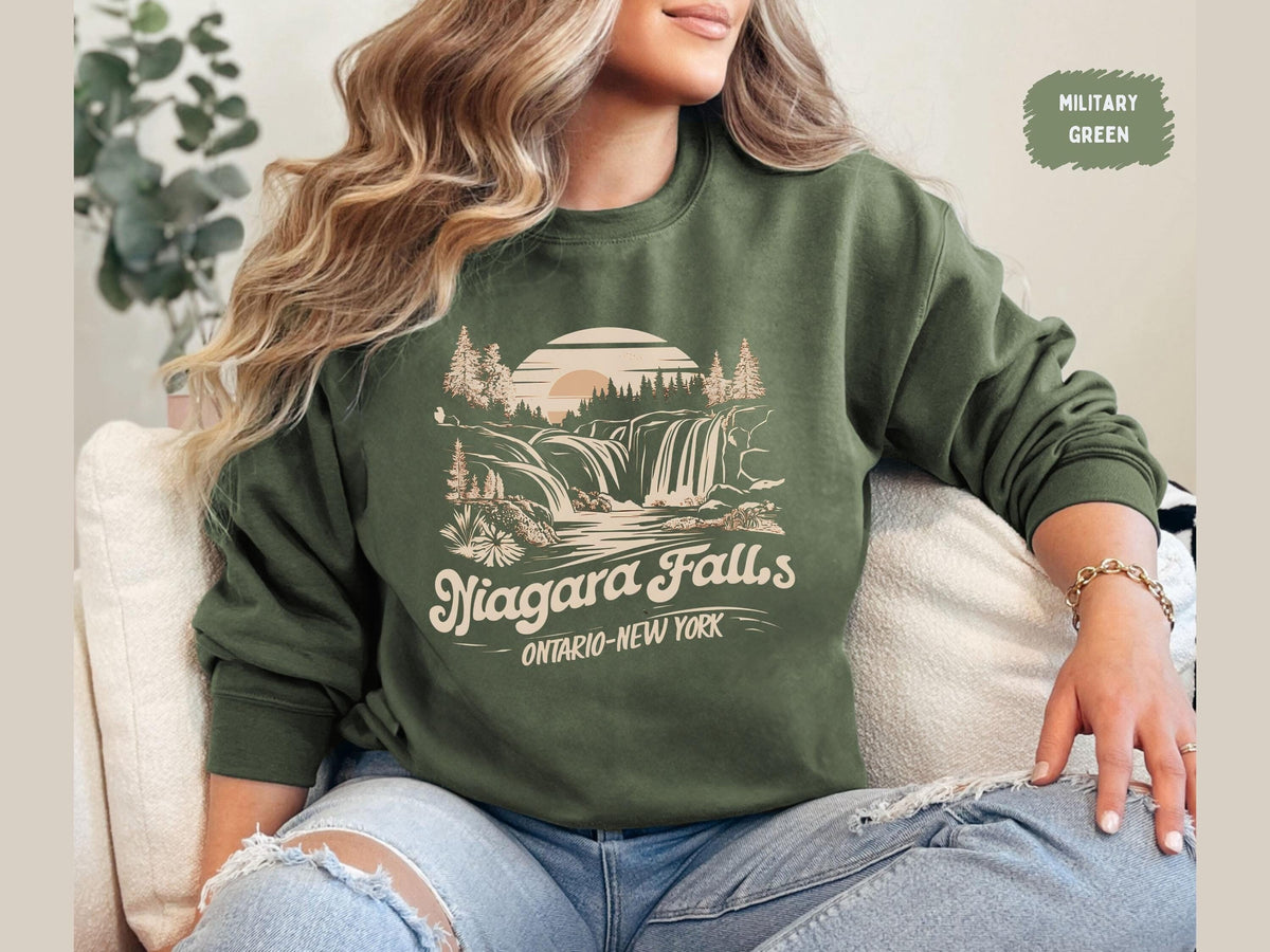 Niagara Falls Sweatshirt Vintage Ontario Canada Sweater New York State travel Crewneck Niagara Falls Souvenir Niagara Pullover Unisex Sweatshirt – Premium Graphic · Trending Graphic Apparel