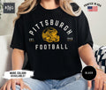 Pittsburgh Football Shirt Steeler Football Gameday Shirt Pittsburgh Football Apparel Pittsburgh Sports Apparel Retro Steeler Football Graphic Tee – Premium Graphic · High-Quality Print