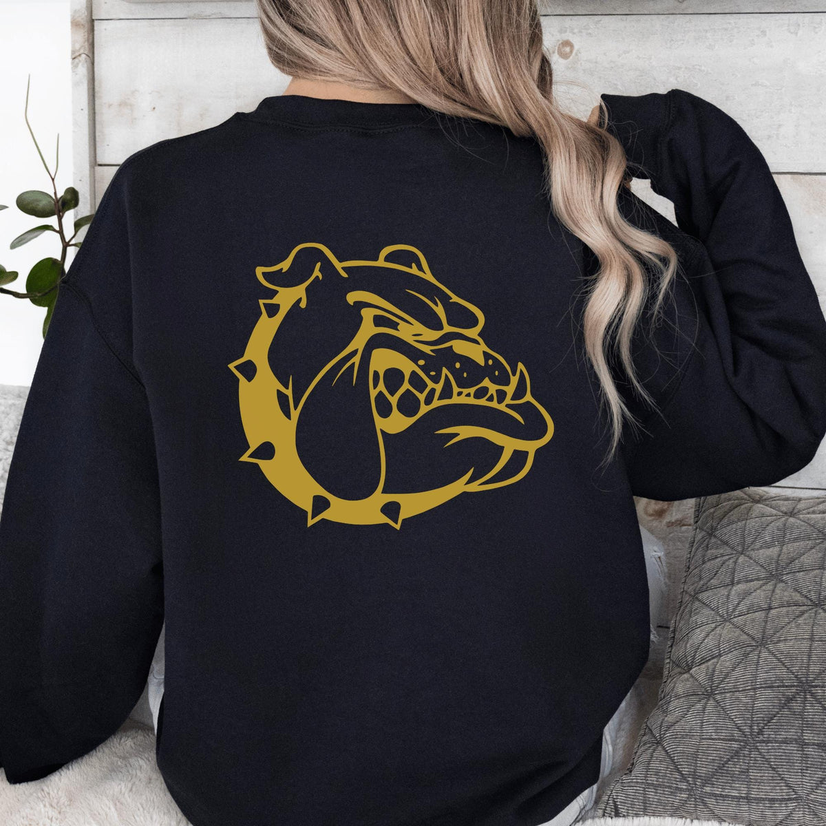 Bulldog DTF Transfer Gold School Mascot Direct to Film Transfer For Sports Mom Heat Transfer Gold BullDog Graphic Tee – Everyday Comfort · Perfect For Daily Wear