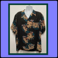 HS159 Vintage rayon dragon print Hawaiian shirt by Pineapple Connection Graphic Tee – Bold Style · Must-Have Style