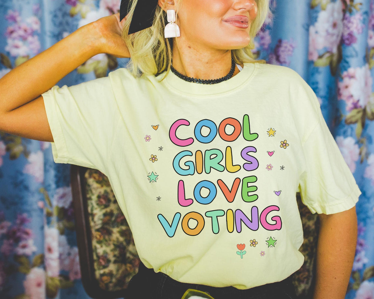 Cute Leftist Voting Tee Shirt Funny Feminist TShirt for Women Who Love to Vote Adorable Y2K Aesthetic Tee 18th Birthday Gift for Her Graphic Tee – Premium Graphic · Must-Have Style