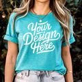 Turquoise Bella Canvas 3001 Mockup Turquoise T shirt Mockup 3001 Turquoise BC Mockup Shirt Mockup Turquoise Bella Canvas T Shirt Mockup Graphic Tee – Cozy Vibes · Great Gift For Fans