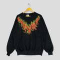 Vintage 80s San Antonio Chilies Painted On The Neck Sweatshirt Large Black Flora Design Crewneck Jumper Pullover Sweater American Nature L Sweatshirt – Soft Feel · Great Gift For Fans