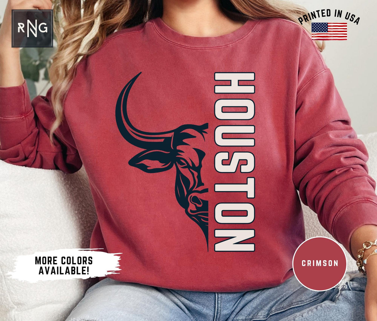 Houston Football Sweatshirt Texan Football Gameday Sweatshirt Texan Football Crewneck Retro Texan Football Apparel Texas Football Gift Sweatshirt – Aesthetic Look · Great Gift For Fans