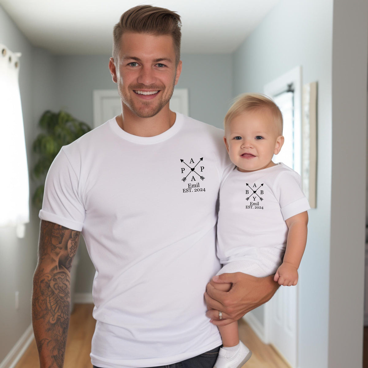 Personalisiertes Papa T Shirt und Baby Body Set Passendes Papa Baby Outfit Geschenk fr Vatertag Papa Kind Matching Set Familienoutfit Graphic Tee – Feel-Good Design · Top Pick For Any Outfit