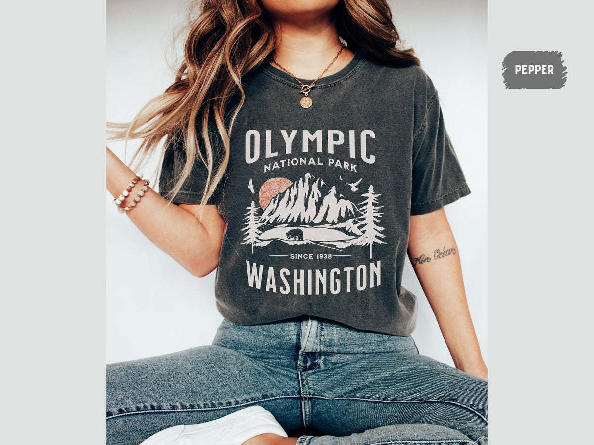 Retro Olympic National Park Comfort Colors Shirt Washington Shirt Hiking tee Olympic Park Family Trip Olympic Park gift Washington Souvenir Graphic Tee – Fan Favorite · Trending Graphic Apparel