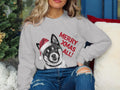 Xmas Sweater Christmas Sweatshirt Akita Dog Santa Hat Dog Lover Gifts Pet Christmas Shirt Holiday Season Merry Xmas Jumper Sweatshirt – Bold Style · Great Gift For Fans