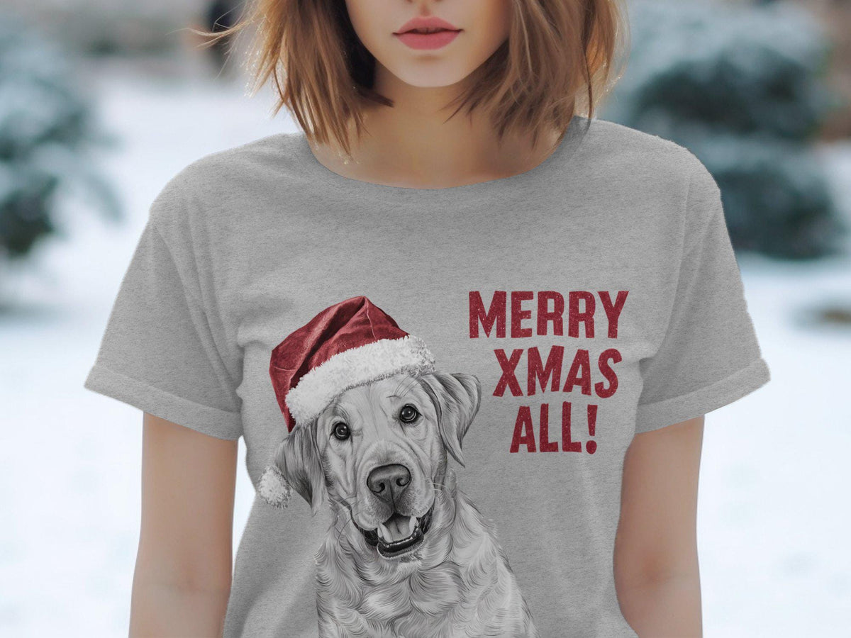 Xmas TShirt Christmas T Shirt Labrador Retriever Dog Santa Hat Dog Lover Gifts Pet Christmas Shirt Holiday Season Merry Xmas TShirt Graphic Tee – Cozy Vibes · Top Pick For Any Outfit
