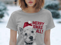 Xmas TShirt Christmas T Shirt West Highland White Terrier Dog Santa Hat Dog Lover Gifts Pet Christmas Shirt Holiday Season Xmas TShirt Graphic Tee – Bold Style · High-Quality Print