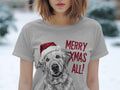 Xmas TShirt Christmas T Shirt Golden Retriever Dog Santa Hat Dog Lover Gifts Pet Christmas Shirt Holiday Season Merry Xmas TShirt Graphic Tee – Feel-Good Design · Perfect For Daily Wear