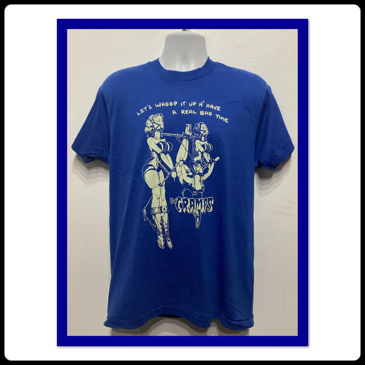 Vintage printed rock T shirt quotThe Cramps Lets whoop it up n39 have a real bad timequot Size X large Graphic Tee – Soft Feel · Must-Have Style