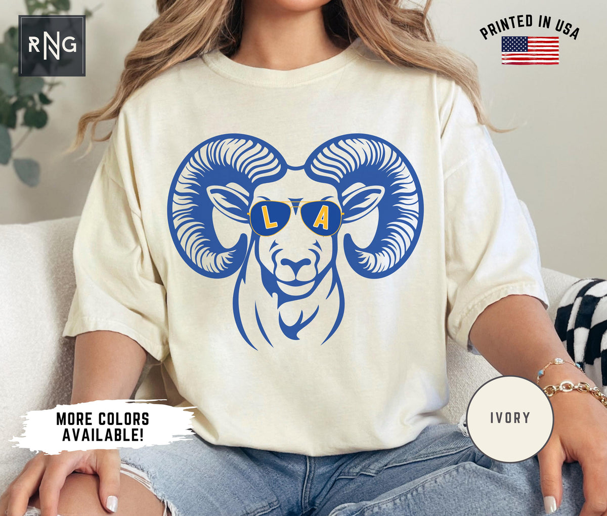 Los Angeles Football Shirt Rams Football Gameday Shirt Los Angeles Football Apparel Ram Sports Apparel Retro Los Angeles Football Gift Graphic Tee – Soft Feel · Top Pick For Any Outfit