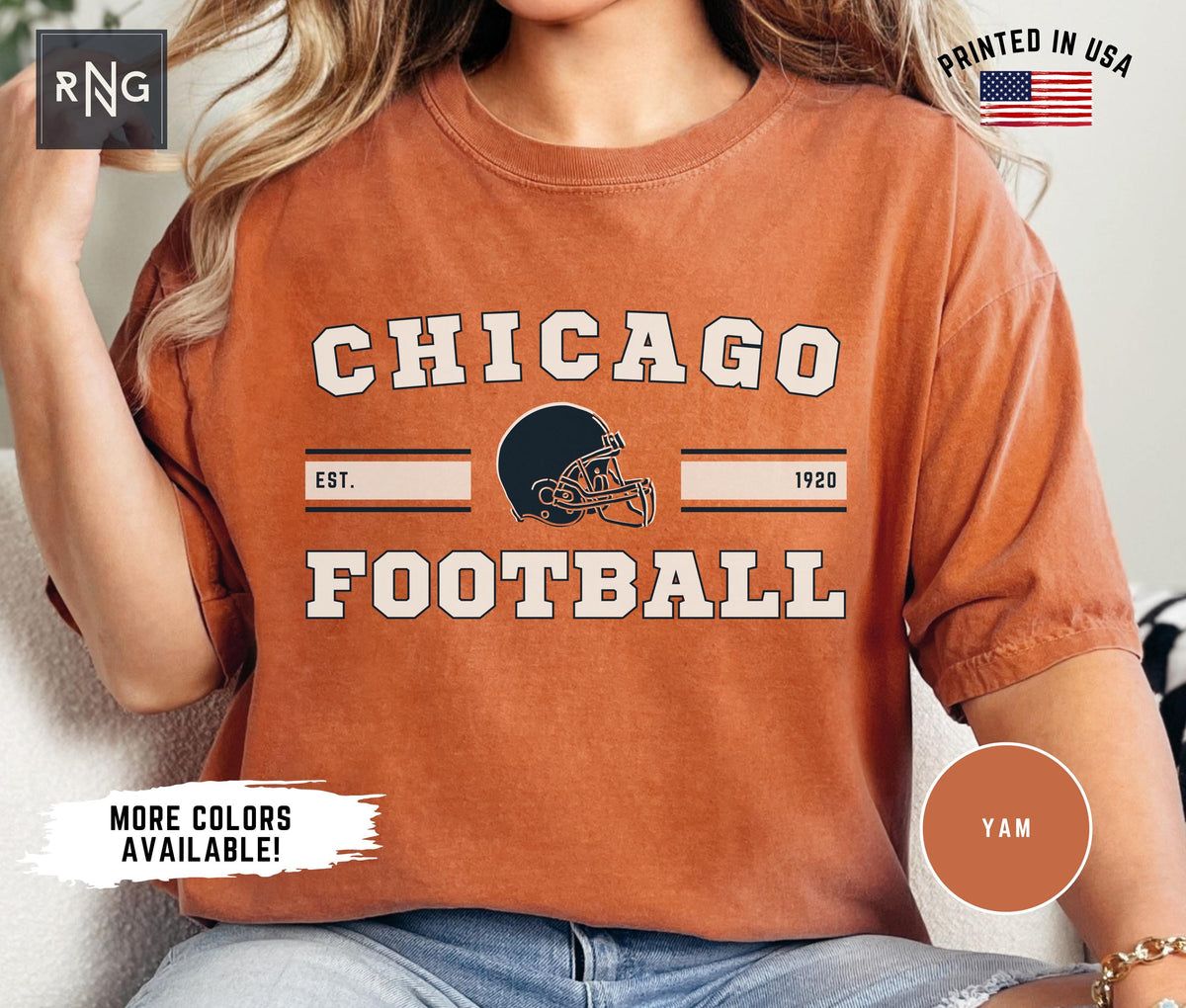 Chicago Football Shirt Bear Football Gameday Shirt Chicago Football Apparel Bear Sports Apparel Retro Chicago Football Fan Gift Idea Graphic Tee – Easygoing Wear · Must-Have Style