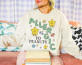 Peanut Allergy Sweatshirt Funny Retro Aesthetic Stars and Doodles Allergic to Peanut Gift for Friend with Peanut Allergy Allergy Awareness Sweatshirt – Feel-Good Design · High-Quality Print