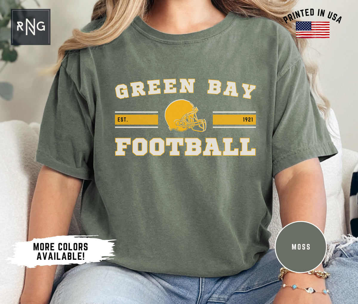 Green Bay Football Shirt Packer Football Shirt Green Bay Football Apparel Packer Sports Apparel Retro Green Bay Football Gift Graphic Tee – Cozy Vibes · Must-Have Style