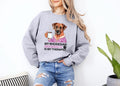 Funny Dog Sweatshirt Rhodesian Ridgeback Dog Lover Sweater Dog Therapist Sweatshirt Coffee Drinking Dog Top Sweatshirt – Bold Style · High-Quality Print