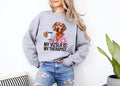 Funny Dog Sweatshirt Vizsla Dog Drinking Coffee Dog Lover Gift Dog Therapist Hoodie Cute Dog Sweatshirt Animal Lover Apparel Hoodie – Easygoing Wear · Top Pick For Any Outfit