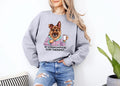 Funny Dog Sweatshirt German Shepherd Design Dog Lover Gift Therapist Dog Coffee Drinking Dog Cute Pet Sweatshirt Cozy Wear Sweatshirt – Premium Graphic · High-Quality Print
