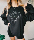 Halloween Ghost Sweatshirt Womens Halloween Sweatshirt Cozy Cute Fall Top Sweatshirt – Premium Graphic · High-Quality Print