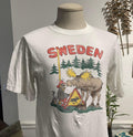 Vintage 90s Sweden Moose white Tshirt size M Graphic Tee – Feel-Good Design · Must-Have Style