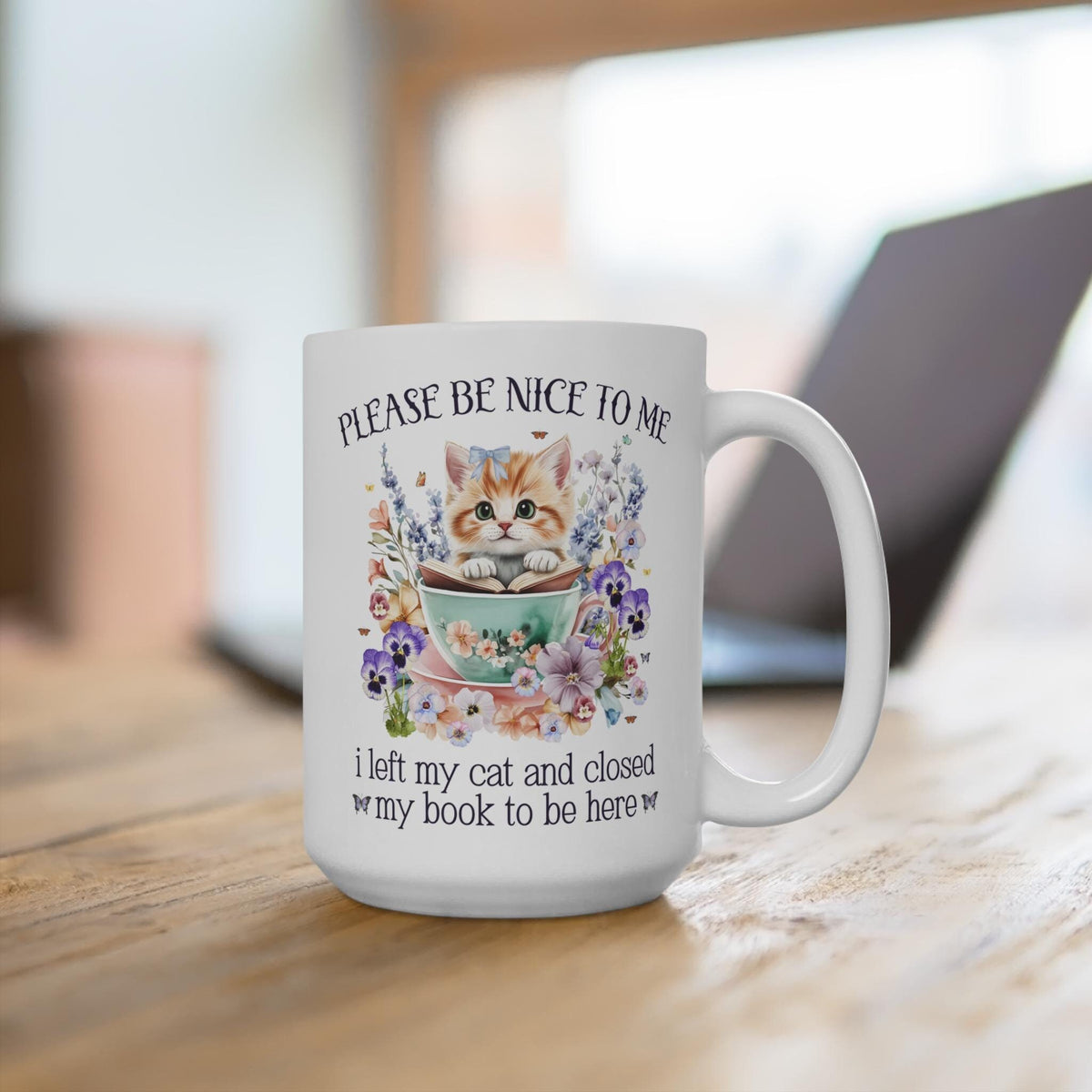 Silly Bookish Coffee Mug for Cat Mom or Cat Dad Funny Saying Mug for Romance Reader Who Loves Cats Cute 90s Throwback Mug Book Lover Gift Graphic Tee – Cozy Vibes · Great Gift For Fans