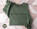 Embroidered Baking Sweatshirt Baking Queen Shirts Cookie Baker Crewneck Baking Lover Bread Making Sweater Homestead Chef Christmas Gifts Sweatshirt – Everyday Comfort · Great Gift For Fans
