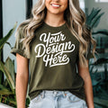 Army Green Bella Canvas 3001 Mockup T shirt Mockup 3001 Army Green Shirt Model Mockup Army Green Shirt Mockup Army Green Heather Mockup Graphic Tee – Aesthetic Look · Must-Have Style
